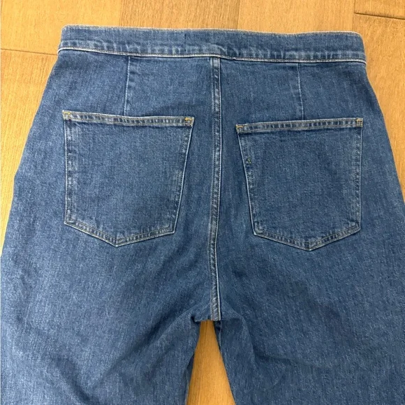 Veronica Beard Grant Patch Pocket High Rise Ankle Wide Leg Jeans - Size 31 - Picture 12 of 12